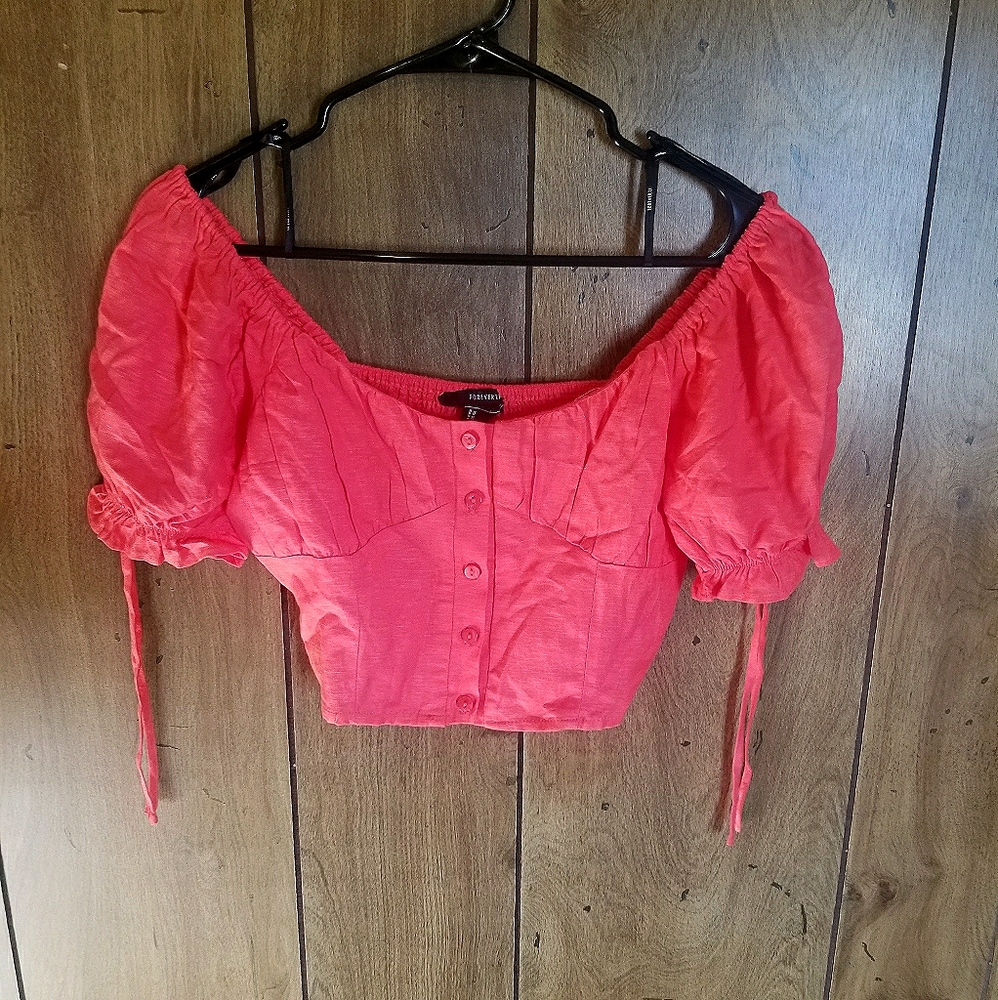 Red crop top